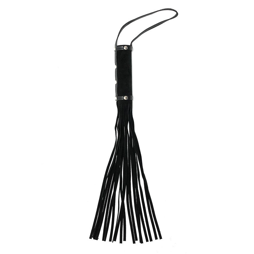 rimba suede whip in brown, approximately 19 inches long, for playful use
