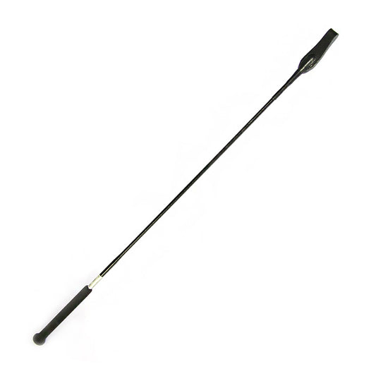 Rimba medium riding whip, brown leather handle and shaft, traditional equestrian accessory.
