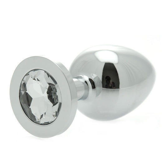 Glistening jewelled crystal butt plug, a glamorous and daring addition to your pleasure collection.