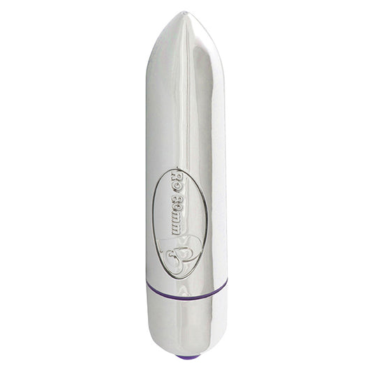 Silver-toned rocks off ro80mm bullet vibe with a smooth, metallic finish for pleasure.