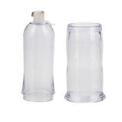 California Exotic enhance travel penis pump system, transparent cylinder with black pump handle.