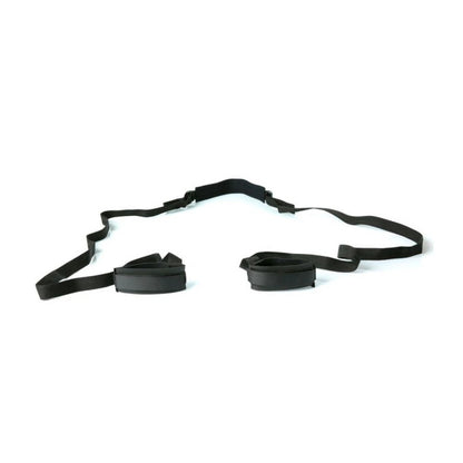 Sportsheets sex sling restraint in black material, used for adventurous couples in the bedroom