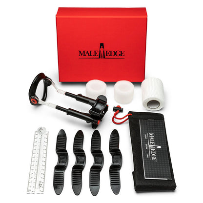 The male edge pro device for penis enlargement, a medical-looking piece of kit.